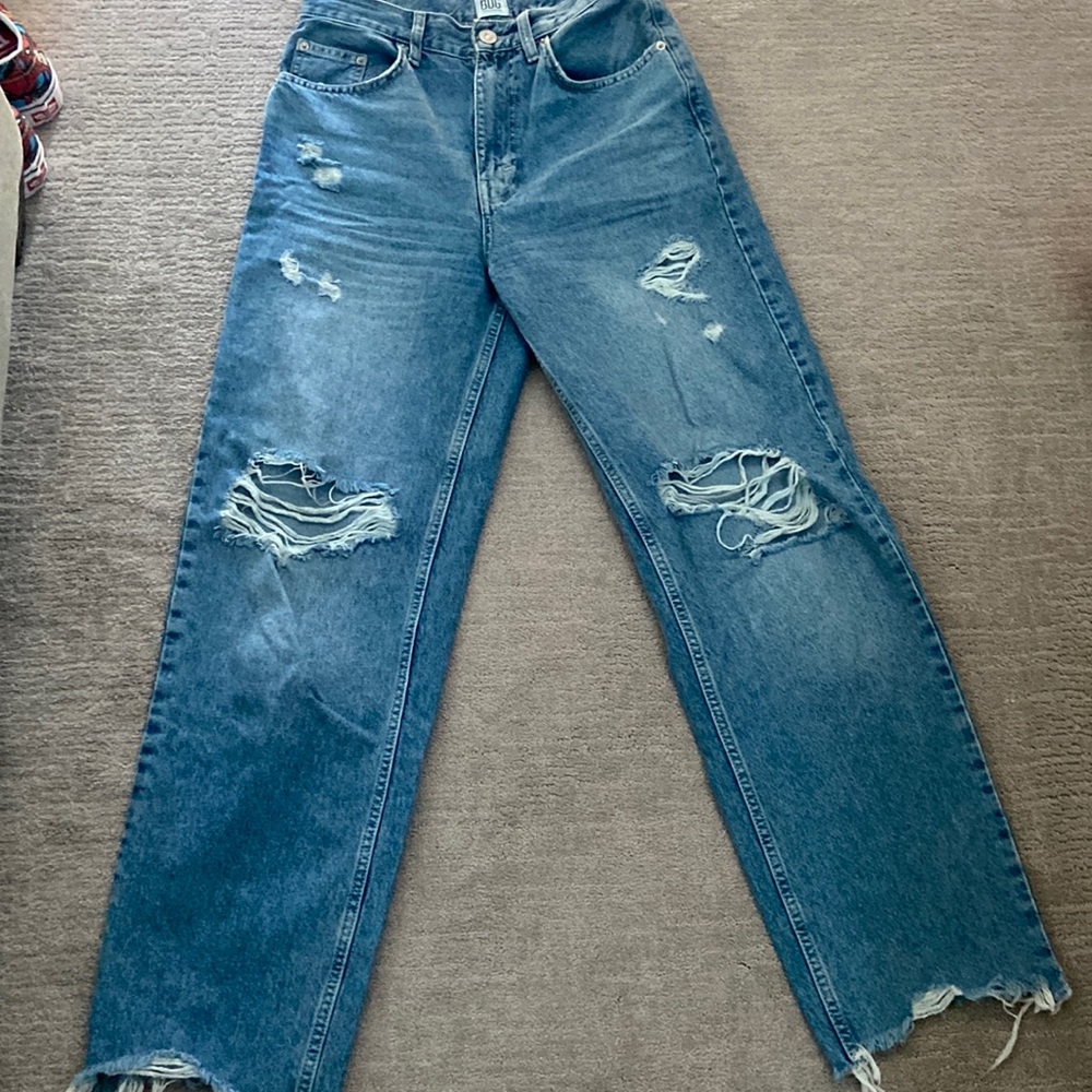 BDG Urban Outfitters High-Rise Baggy Distressed Ripped Jeans SIZE 27